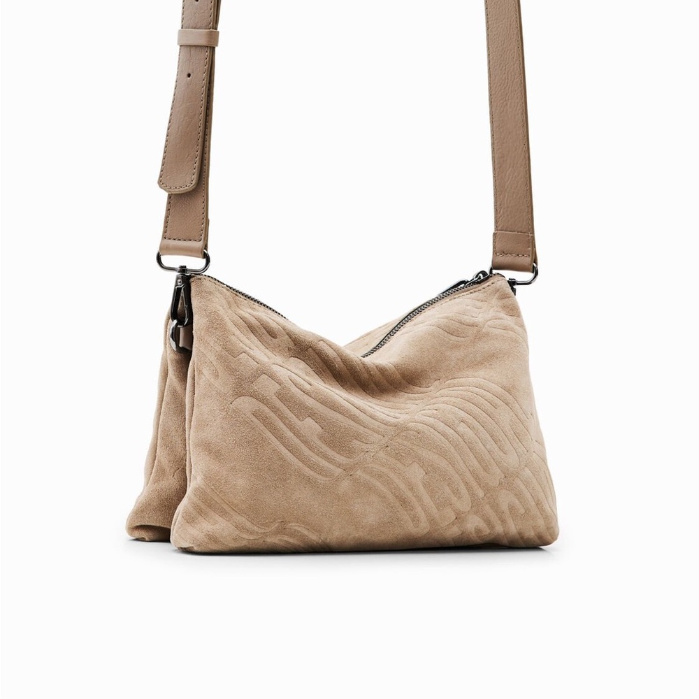 Desigual crossbody soft suede leather